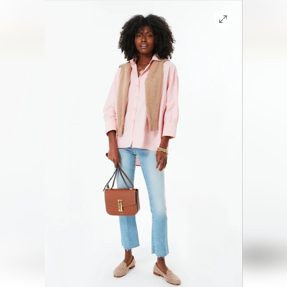 Pomander Place Pink Adair Boyfriend Shirt Size Large - Picture 5 of 11